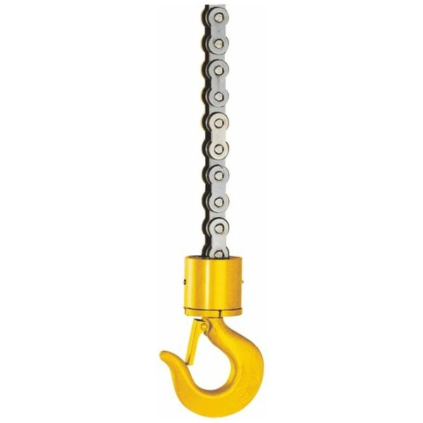 Lever hoist with round steel link chain