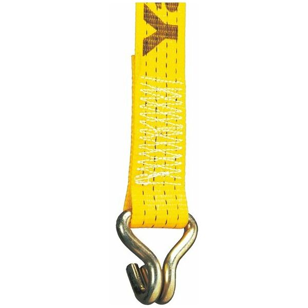 2-piece lashing strap with ratchet and end hook
