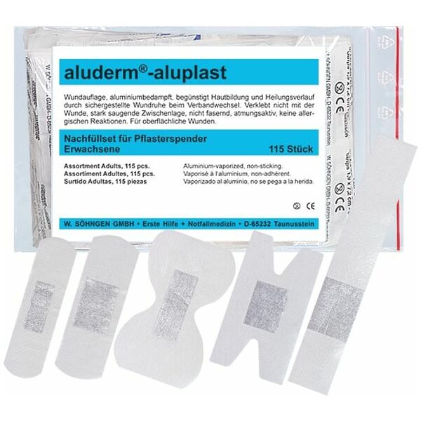 aluderm®-aluplast refill set 115 pieces