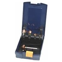 High-precision countersink set with 3 drive flats No. 150132 in a case 90° TiAlN