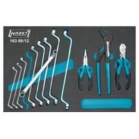 Værktøjssæt ∙ Ringnøgle med dobbelt ende ∙ Tange ∙ Udvendig dobbelt sekskantprofil ∙ 519 mm x 342 mm