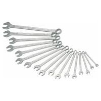 Combination wrench set 7 – 27 Outside 12-point traction profile