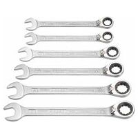 Ratcheting combination wrench set 21 – 32 Outside 12-point traction profile