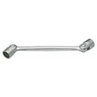 Flexible head wrench 16 x 17 mm Outside 12-point profile