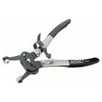 Hose clamp pliers Rotating safety jaws