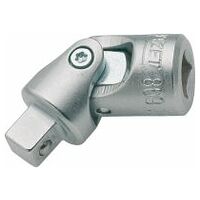 Universal joint Square, solid 6.3 mm (1/4 inch) Square, hollow 6.3 mm (1/4 inch) With hinge - for working in areas with restricted access and for getting around obstructive edges
