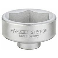 Oil filter wrench 49.5 mm Outside hexagon profile Square, hollow 10 mm (3/8 inch)