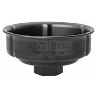 Oil filter wrench 85 mm Groove profile Square, hollow 12.5 mm (1/2 inch)