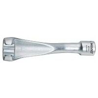 Injection line wrench 17 mm Outside 12-point profile Square, hollow 10 mm (3/8 inch)