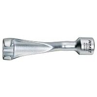 Injection line wrench 17 mm Outside 12-point profile Square, hollow 12.5 mm (1/2 inch)