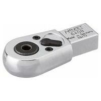 Insert reversible ratchet for bits Hexagon, hollow 6.3 (1/4 inch) Insert square 9 x 12 mm