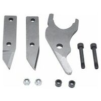 Replacement set of upper and lower cutter ∙ spacer plate ∙ screw