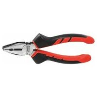 Combination pliers, bright finish, with two-part grips