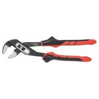 Water pump pliers chemically blacked, with coated grips