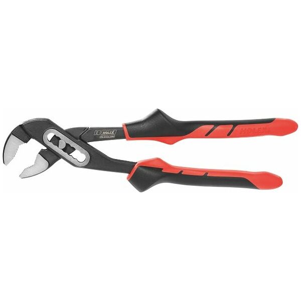 Water pump pliers chemically blacked, with coated grips  250 mm