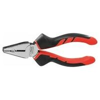 Vanadium combination pliers, bright finished, with two-part grips