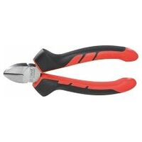 Side cutter, bright finish, with grips  160 mm