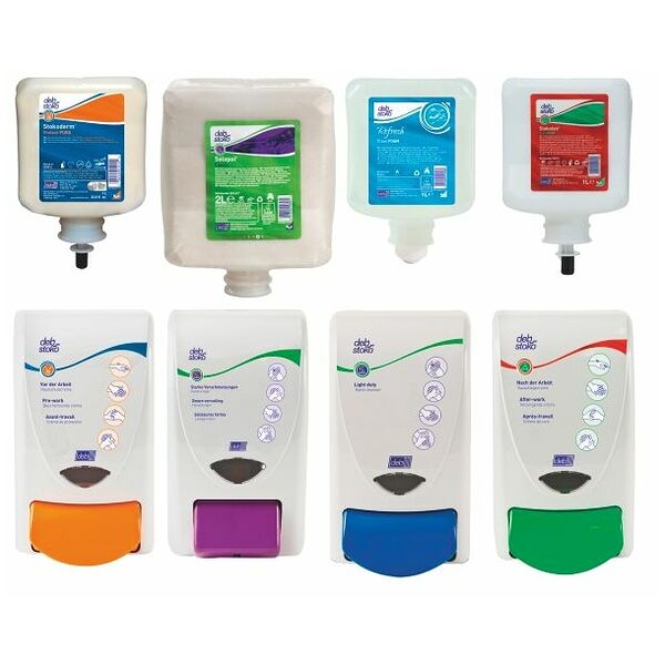 Complete hand barrier cream package for EUROPE Supplied with dispenser SET