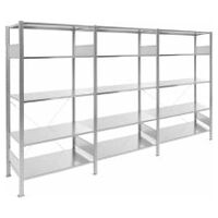 Storage shelf rack 1 basic rack, 2 extension racks, Depth 400 mm, Height /storage shelf width: 2000/1000mm