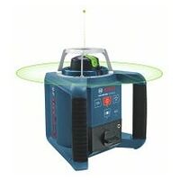 Rotačný laser GRL 300 HVG s laserovou cieľovou doskou (modrá) a laserovými okuliarmi (zelená)