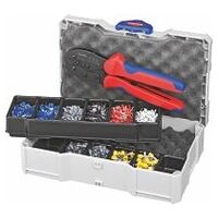 Crimping set, terminal sleeves supplied with a PreciForce® crimping tool