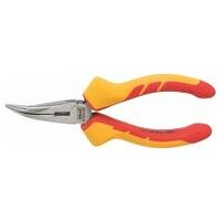 Snipe-nose pliers, angled VDE insulated