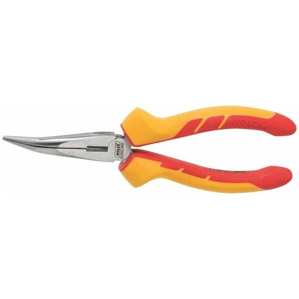 Snipe-nose pliers, angled VDE insulated 200 mm