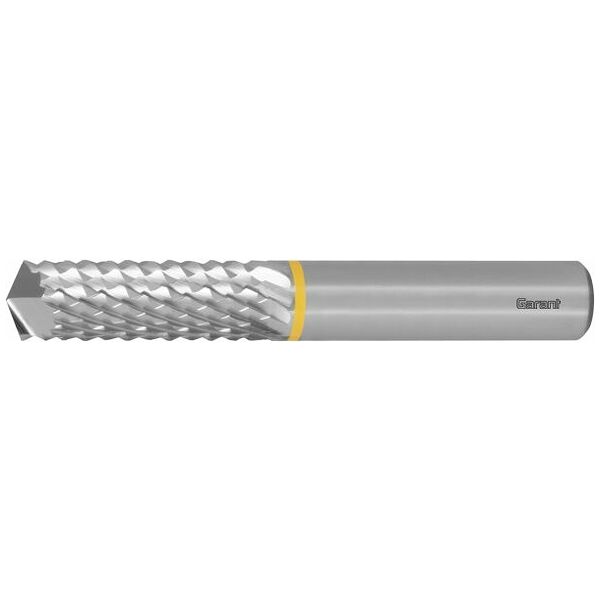Solid carbide router cutter with drill point, dragging cut medium 8M mm