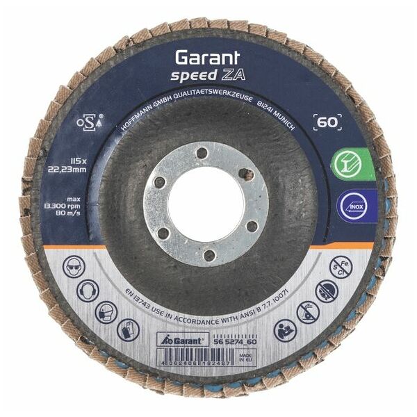 Abrasive flap disc speed ZA, flat 60