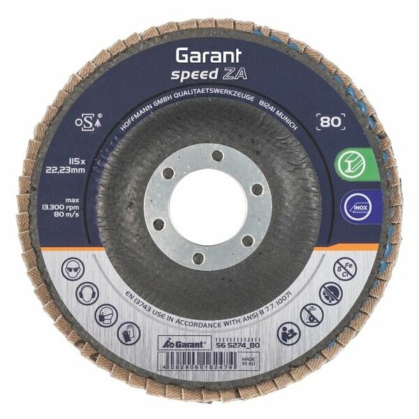 Žiedlapinis šlifavimo diskas speed ZA plokščias 80