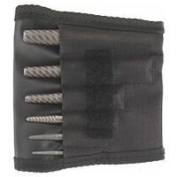 Screw extractor set, 6 pieces, in a textile wallet with coarse flutes