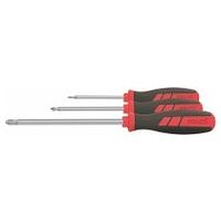 Screwdriver set for Pozidriv, with power grip  3