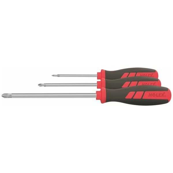 Screwdriver set for Pozidriv, with power grip  3