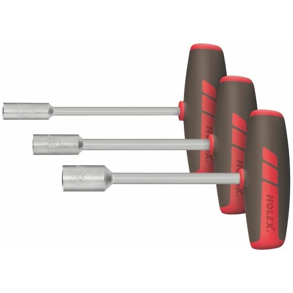 Set de chei tubulare cu mâner tip T, lungimea tijei 125 mm 3