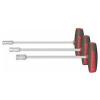 Nut spinner set with T-handle, blade length 230 mm 3