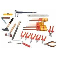 Trainee electronics fitter’s tool kit, 25 pieces without tool case
