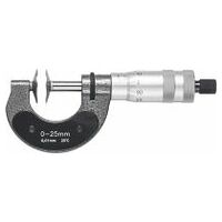 External micrometer with disc anvils ⌀ 25 mm