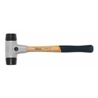 Soft-faced hammer with rubber inserts  black