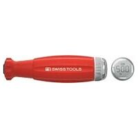 Torque screwdriver with digital display, to take interchangeable blades