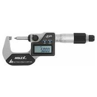 Digital external micrometer with measuring tip 0-25 mm