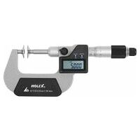 Digital external micrometer with disc anvils