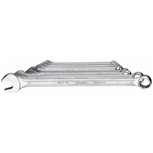 Combination spanner set, extra long version  8