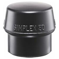 SIMPLEX-hamer, ‘zacht’, rubber composiet-dop  zwart