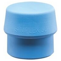 Embout en plastique TPE-soft pour maillet à frappe amortie SIMPLEX  bleu