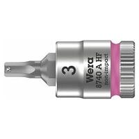 8740 A HF Zyklop bit socket with holding function, 1/4″ drive, 3 x 28 mm
