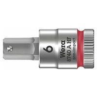 8740 A HF Zyklop bit socket with holding function, 1/4″ drive, 6 x 28 mm