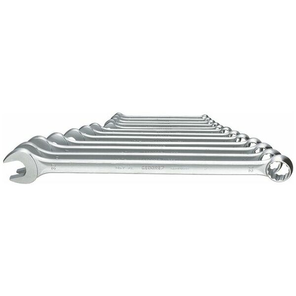 Combination spanner set, extra long version  12