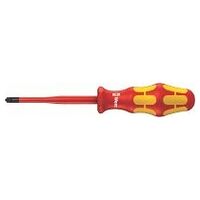 165 iS PZ/S VDE Insulated screwdriver with reduced blade diameter for PlusMinus screws (Pozidriv/slotted), # 2 x 100 mm