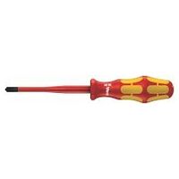 165 iSS PZ/S VDE Insulated screwdriver with reduced blade diameter for PlusMinus screws (Pozidriv/slotted), # 2 x 100 mm