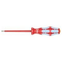 3160 i VDE Insulated screwdriver for slotted screws, stainless, 0.8 x 4 x 100 mm